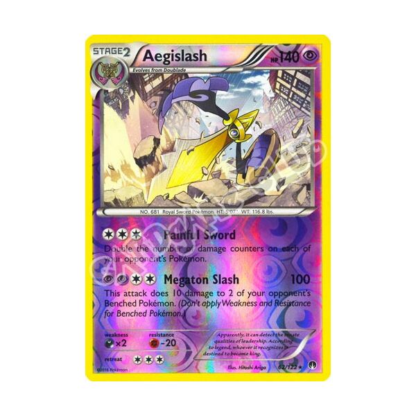062 / 122 Aegislash rara foil reverse (EN) -NEAR MINT-