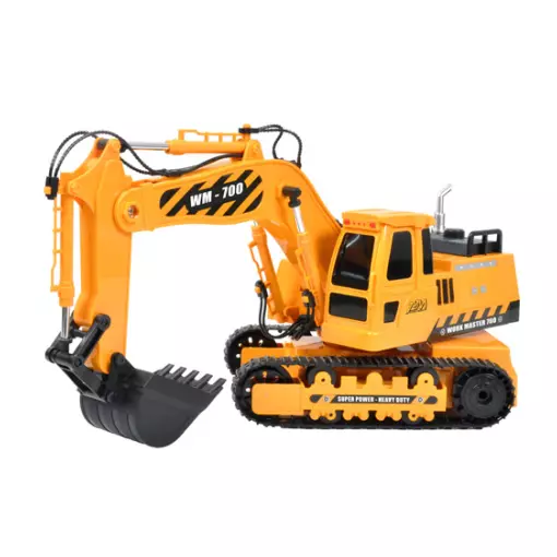 Pelleteuse radiocommandée toutes fonctions avec effets sonores et lumineux - T2M T700 - 1/20