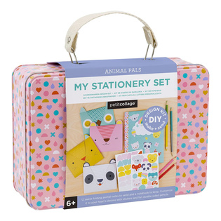 Petit Collage Astuccio creativo Set di lettere con animali