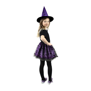 Costume da strega per bambini con gonna a tutù e cappello da pipistrello