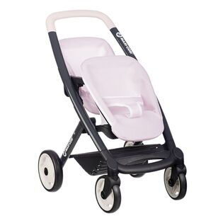 Smoby Maxi Cosi Passeggino sportivo per bambole gemelle rosa chiaro