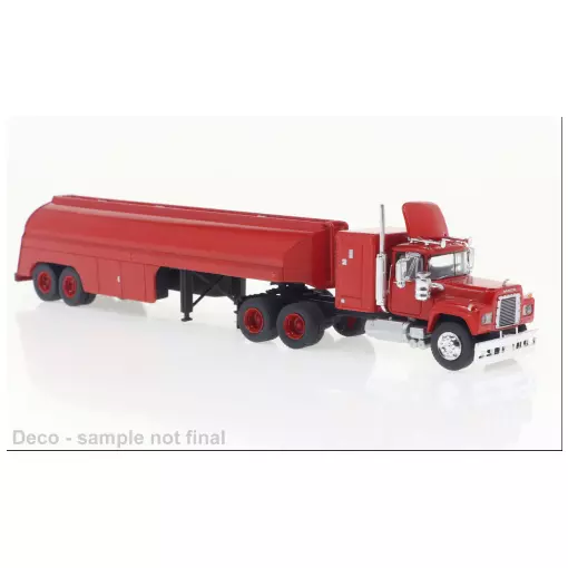 Semi remorque citerne Mack RS 700, rouge, 1966 - Brekina 85814 - HO 1/87