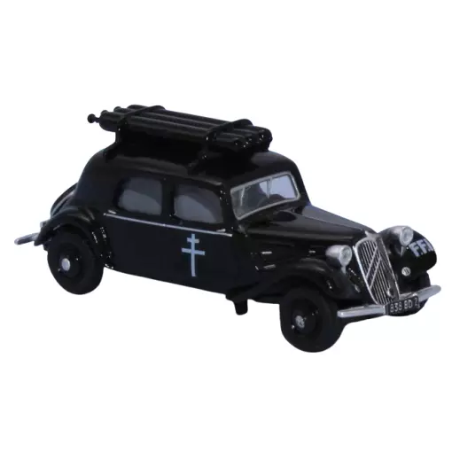 Citroën Traction 11A 1935, con equipaggiamento per il gas di città, nero, FFI - Sai 6181 - HO 1/87