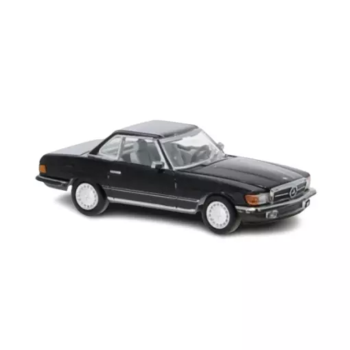 Mercedes-Benz SL (R107) - Hardtop - Noir Métallisé - 1985 - PCX 870481 - HO 1/87