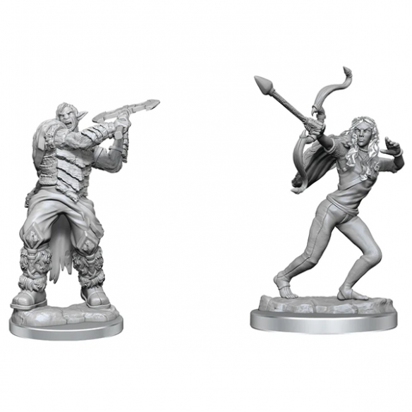 Critical Role Unpainted Miniatures - Ashari Stoneguard & Ashari Skydancer