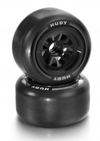 Hudy Pneumatici in gomma V2 + ruote anteriori Formula 1 1/10 (x2) 803072