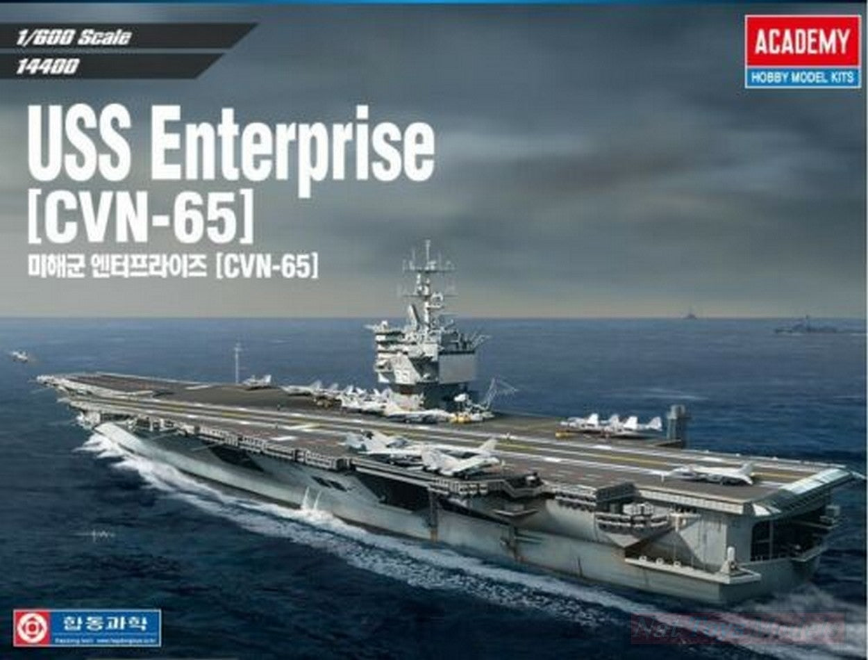 KIT DA MONTARE IN SCALA COMPATIBILE CON USS ENTERPRISE CVN-65 KIT 1:600 ACADEMY ACD14400