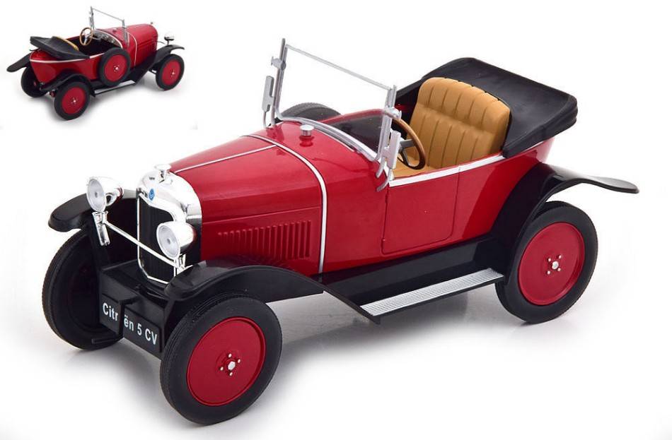 MODELLINO IN SCALA COMPATIBILE CON CITROEN 5 CV DARK RED 1:18 MODELCARGROUP MCG18286
