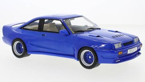 MODELLINO IN SCALA COMPATIBILE CON OPEL MANTA B MET.BLUE 1:18 MODELCARGROUP MCG18382