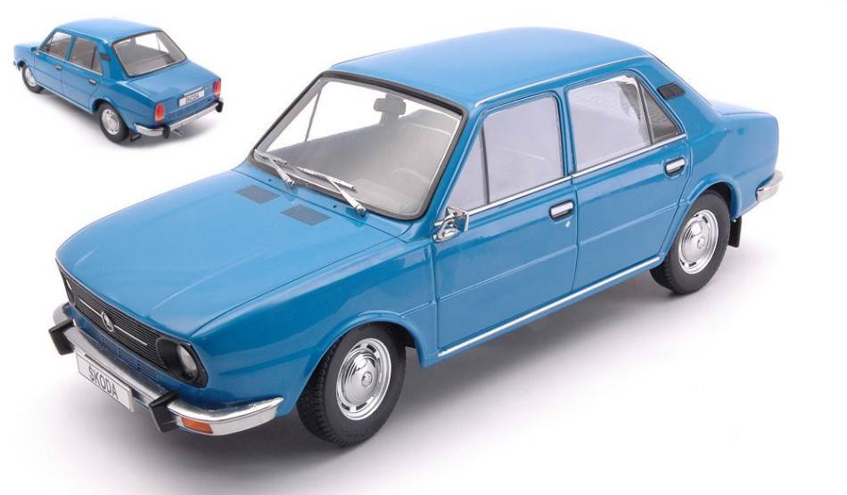 MODELLINO IN SCALA COMPATIBILE CON SKODA 105L 1976 BLUE 1:18 TRIPLE 9 T9-1800270