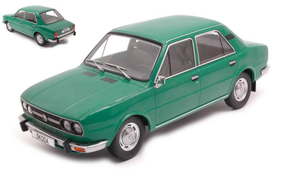 MODELLINO IN SCALA COMPATIBILE CON SKODA 120LS 1979 GREEN 1:18 TRIPLE 9 T9-1800277