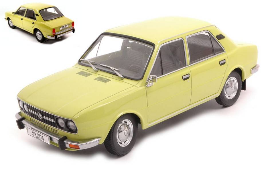MODELLINO IN SCALA COMPATIBILE CON SKODA 120LS 1979 YELLOW 1:18 TRIPLE 9 T9-1800276