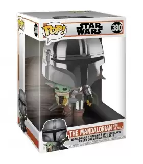 POP! - StarWars: Mandalorian: Mandaloriano 25 cm Cromato