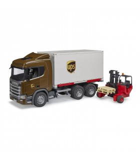 Scania Super 560R Camion UPS Portacontainer con Muletto