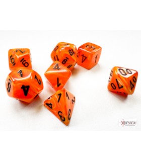 Set Dadi Mini Vortex Arancione Nero